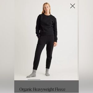 Quince organic 100% cotton crew neck sweater +sweaterpants